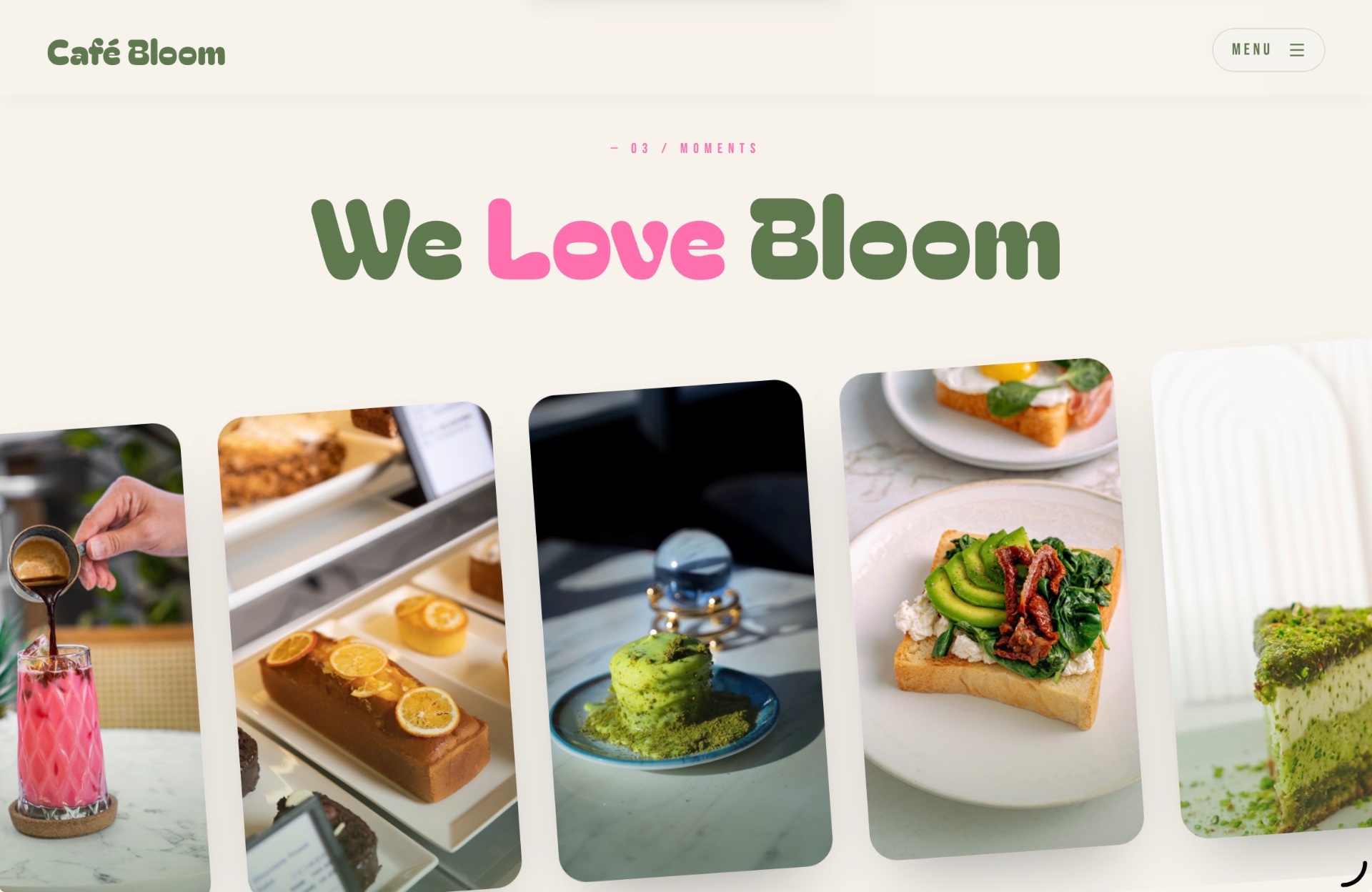Café Bloom Website